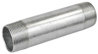Galvanized Malleable Iron NPT Threaded Close Nipple - GSTF GCN