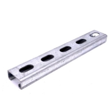 Galv Unistrut Channel - Slotted:Steel, Pre-Galvanized, 20ft Long, Silver - HDWR UNI