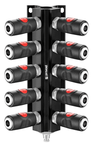Prevost 10 Outlet Wall Manifold MF 204 Automotive Couplings Compressed Air Systems