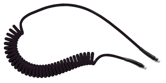 Prevost Black Coil Hose With Fixed And Swivel Male Fittings