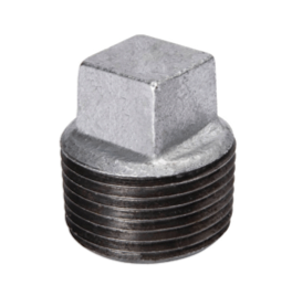 Galvanized Malleable Iron NPT Threaded Plug - GSTF GPL