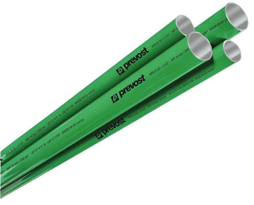 Combination of sizes of Compressed Prevost Gas Pipe