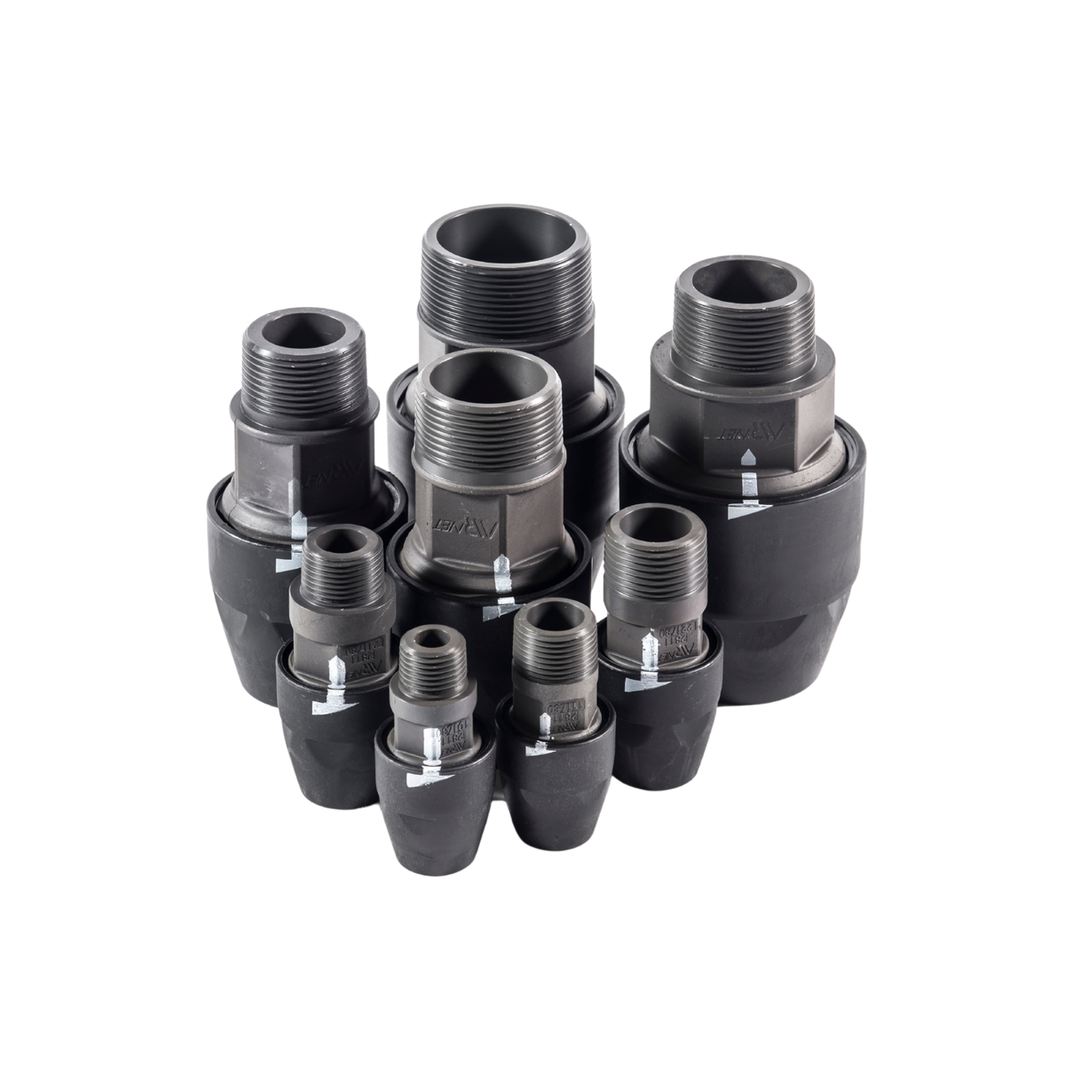 AIRnet Male Threaded NPT Pipe Connector Aluminum For Compressed Air Systems