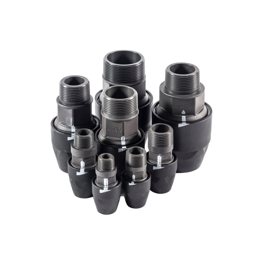 AIRnet Male Threaded NPT Pipe Connector Aluminum For Compressed Air Systems
