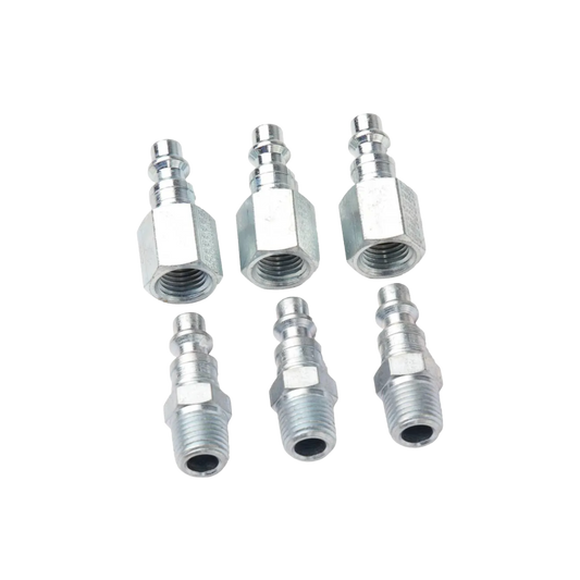 RapidAir Quick Coupler Plug 6 Pack, 30 CFM 1/4" NPT
