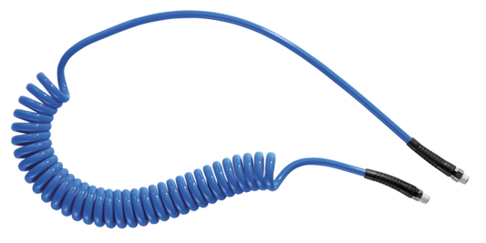 Prevost Blue Coil Hose Fixed And Swivel Male Fittings - PTU