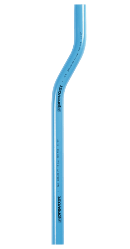 Bent Blue Aluminum Prevost Pipe For Compressed Air Systems