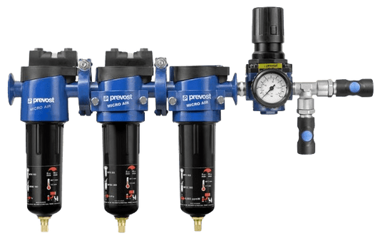 Prevost Filters MBCR IS for Compressed air systems with couplers and regulator