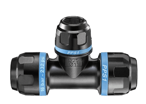 Prevost PPS1 TE Reducing Tee Union For Compressed Blue Air Pipe