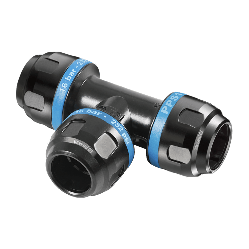 Prevost PPS1 TE Tee Union For Compressed Blue Air Pipe