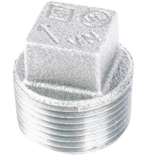 Galvanized Malleable Iron NPT Threaded Plug - GSTF GPL